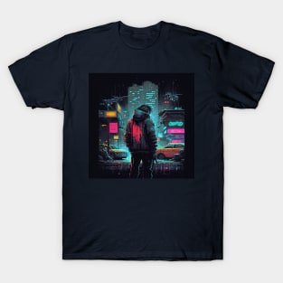 Cyberpunk Man PixelArt T-Shirt